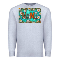 Heather Grey western daisy mama skinny metal can holder Premium Sweatshirt - HRA Design Shop