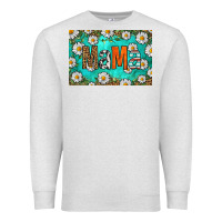 Oatmeal Heather western daisy mama skinny metal can holder Premium Sweatshirt - HRA Design Shop
