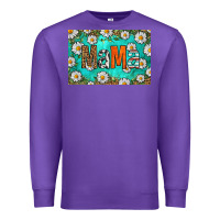 Purple western daisy mama skinny metal can holder Premium Sweatshirt - HRA Design Shop