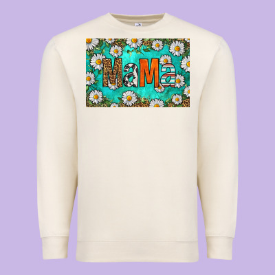 Western Daisy Mama Skinny Metal Can Holder Premium Sweatshirt Designed By Hra Design Shop