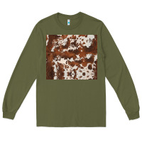 Army Green brown cowhide Long Sleeve Tee - BarkalooDesign