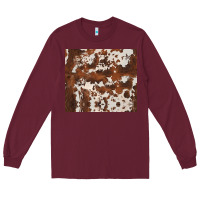 Burgundy brown cowhide Long Sleeve Tee - BarkalooDesign