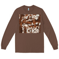 Chestnut brown cowhide Long Sleeve Tee - BarkalooDesign