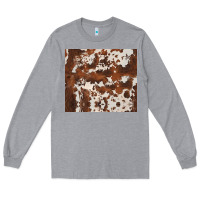 Heather Grey brown cowhide Long Sleeve Tee - BarkalooDesign