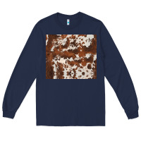 Navy brown cowhide Long Sleeve Tee - BarkalooDesign