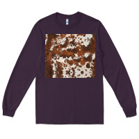 Plum brown cowhide Long Sleeve Tee - BarkalooDesign