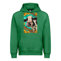 Emerald Western Holstein Cow Urban Hoodie - LillyAllenDesigns