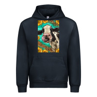 Navy Western Holstein Cow Urban Hoodie - LillyAllenDesigns