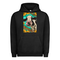 Pigment Black Western Holstein Cow Urban Hoodie - LillyAllenDesigns