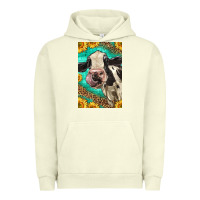 Pigment Pistachio Western Holstein Cow Urban Hoodie - LillyAllenDesigns