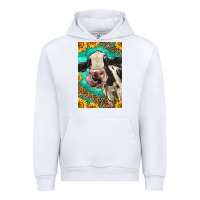 White Western Holstein Cow Urban Hoodie - LillyAllenDesigns