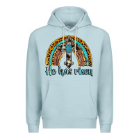 Blue Mist he has risen rainbow Premium Hoodie - AdoDesignShop