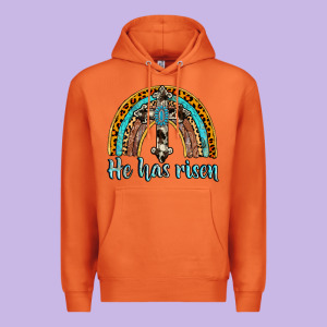 He Has Risen Rainbow Premium Hoodie Designed By Adodesignshop