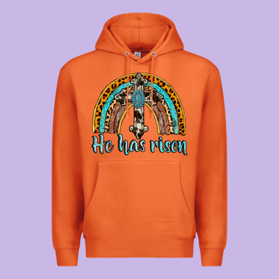 He Has Risen Rainbow Premium Hoodie Designed By Adodesignshop