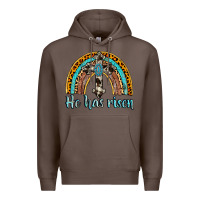Coffee he has risen rainbow Premium Hoodie - AdoDesignShop