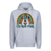 Heather Grey he has risen rainbow Premium Hoodie - AdoDesignShop