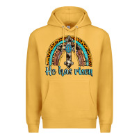 Mustard he has risen rainbow Premium Hoodie - AdoDesignShop