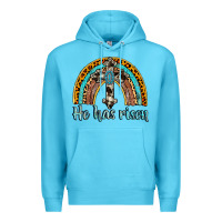 Ocean Blue he has risen rainbow Premium Hoodie - AdoDesignShop