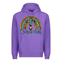Purple he has risen rainbow Premium Hoodie - AdoDesignShop