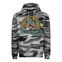 Slate Camo he has risen rainbow Premium Hoodie - AdoDesignShop