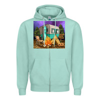 Seafoam camping Zipper Hoodie - RanaPortraitStore