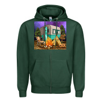 Sports Green camping Zipper Hoodie - RanaPortraitStore