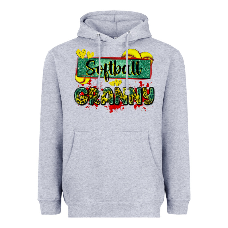 Softball Granny With Leopard Heavyweight Hoodie by Zillion Design Studio | Teevron