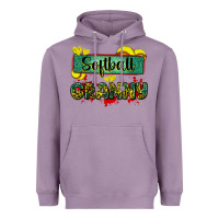Lavender softball granny with leopard Heavyweight Hoodie - Zillion Design Studio