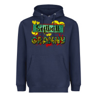 Navy softball granny with leopard Heavyweight Hoodie - Zillion Design Studio