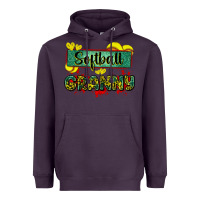 Plum softball granny with leopard Heavyweight Hoodie - Zillion Design Studio
