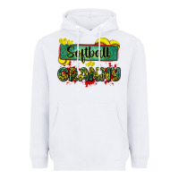 White softball granny with leopard Heavyweight Hoodie - Zillion Design Studio