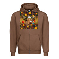 Chestnut Christmas cow Zipper Hoodie - RanaPortraitStore