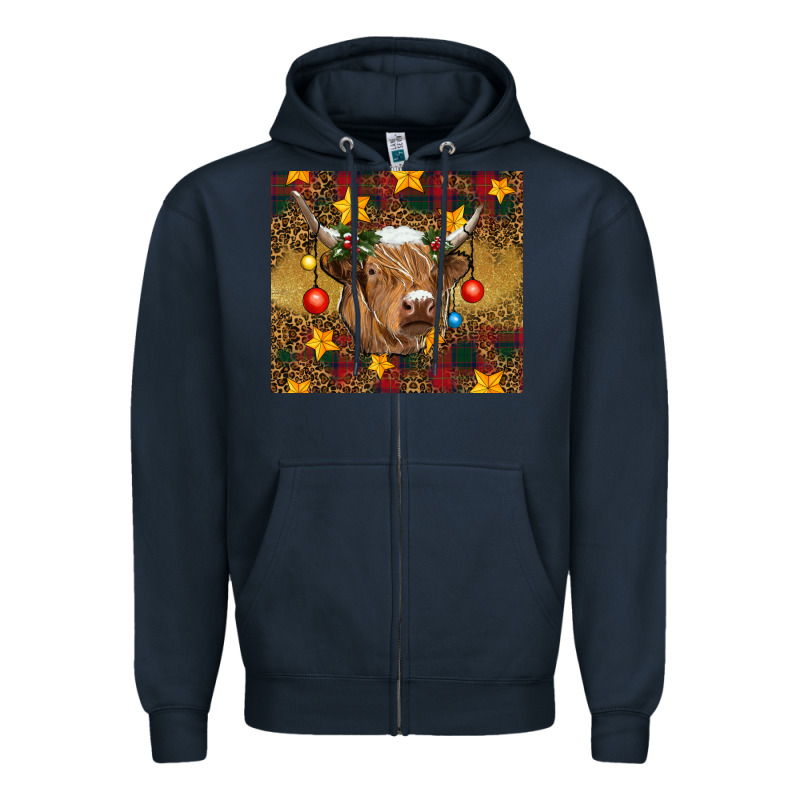 Christmas Cow Zipper Hoodie by RanaPortraitStore | Teevron