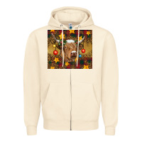 Sandshell Christmas cow Zipper Hoodie - RanaPortraitStore