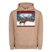 Pigment Burro christmas reindeer red barn country farm christmas Urban Hoodie - BarkalooDesign