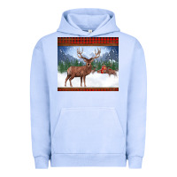 Pigment Grape Ice christmas reindeer red barn country farm christmas Urban Hoodie - BarkalooDesign