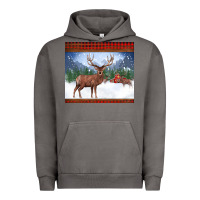 Pigment Tornado christmas reindeer red barn country farm christmas Urban Hoodie - BarkalooDesign