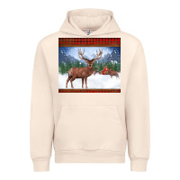 Sandshell christmas reindeer red barn country farm christmas Urban Hoodie - BarkalooDesign