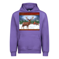 Tulip christmas reindeer red barn country farm christmas Urban Hoodie - BarkalooDesign