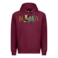 Burgundy mama holstein cow Premium Hoodie - Artiststas