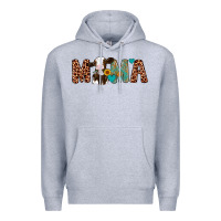 Heather Grey mama holstein cow Premium Hoodie - Artiststas