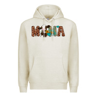 Oatmeal Heather mama holstein cow Premium Hoodie - Artiststas