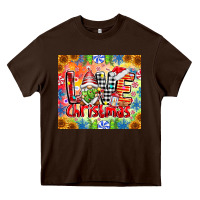 Chocolate Brown Love Christmas gnome Heavy Core Tee - CowhideDigitalArt