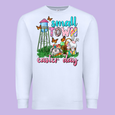 Small Town Easter Day Premium Sweatshirt Designed By Neo Western