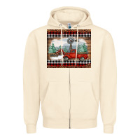 Sandshell christmas farm and truck Zipper Hoodie - RanaPortraitStore