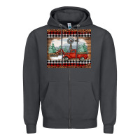 Smoke christmas farm and truck Zipper Hoodie - RanaPortraitStore