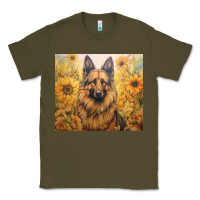 Army Green german shepherd Classic Tee - Unal Design