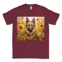 Burgundy german shepherd Classic Tee - Unal Design