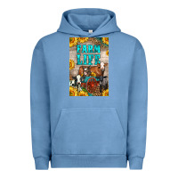 Pigment Pebble Blue Western Farm Life Urban Hoodie - LillyAllenDesigns