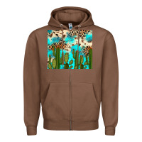 Chestnut cactus turquoise leopard cowhide tumbler rana Zipper Hoodie - RanaPortraitStore